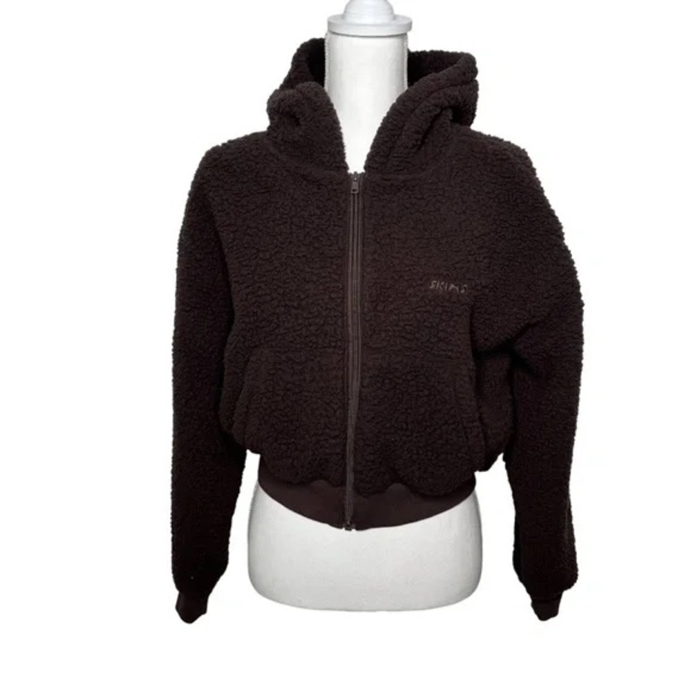 SKIMS Teddy Zip Up Hoodie Sweater